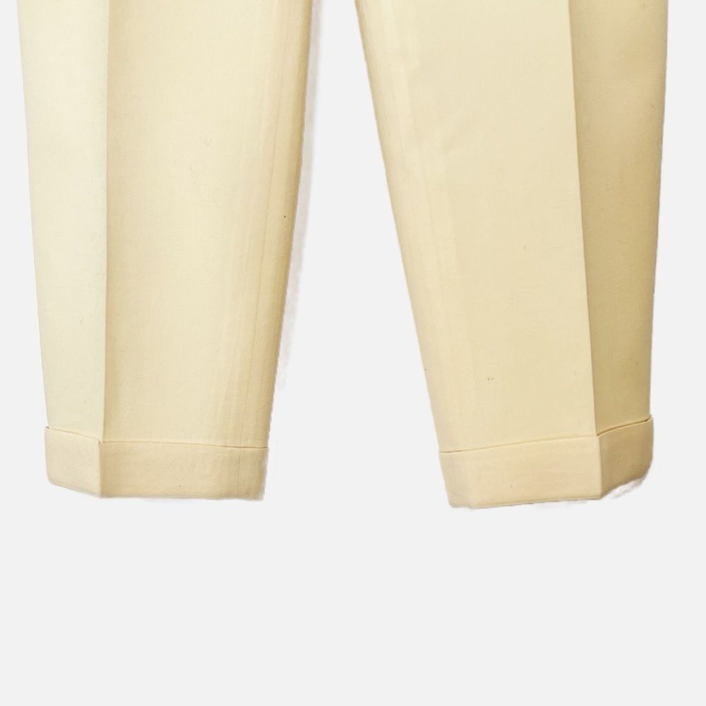 Talbot’s Wool Crepe Size 4 Petite Cream/Butter 100% Wool Trouser - Picture 3 of 10
